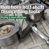 Angle Type Half Axle Disassembly Tool Kit Drive Pry Bar Adapter for Open-end Wrenches Professional Axle Removal Repair Tool Set