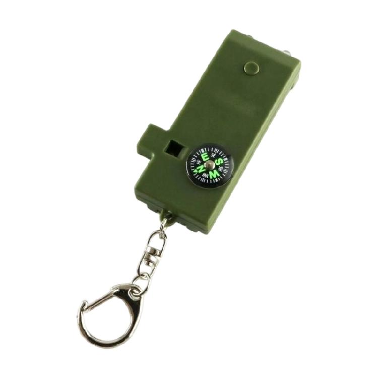Essential Outdoor for Adventurers 5 in 1 Functions Compasses Whistled Flashlights Magnifiers Telescope Survival Tool