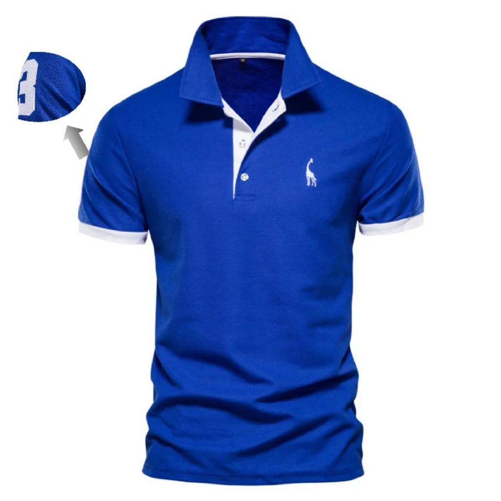 Trend Hub Embroidery 35% Cotton Polo Shirts for Men Casual Solid Color Slim Fit Mens Polos New Fashion Men Clothing