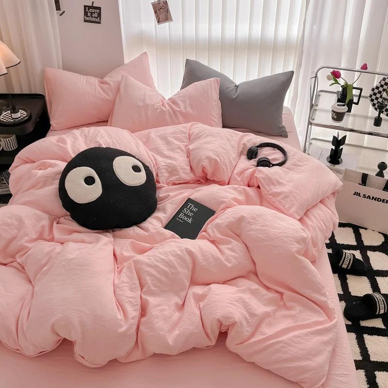 Pure Black Duvet Cover Microfiber Solid Color Bedding Set,3pcs Comforter Cover Home Bedroom Decor Quilt Cover with 2 Pillowcase