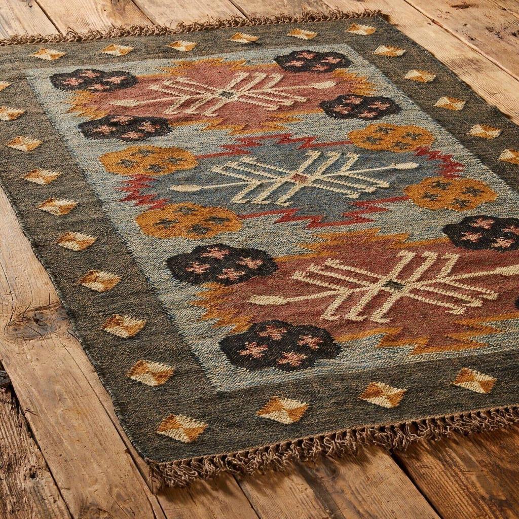 Kilim Rug Handmade Rug Antique Wool Jute Living Room Runner Rectangle Rug Carpet For Home Decor