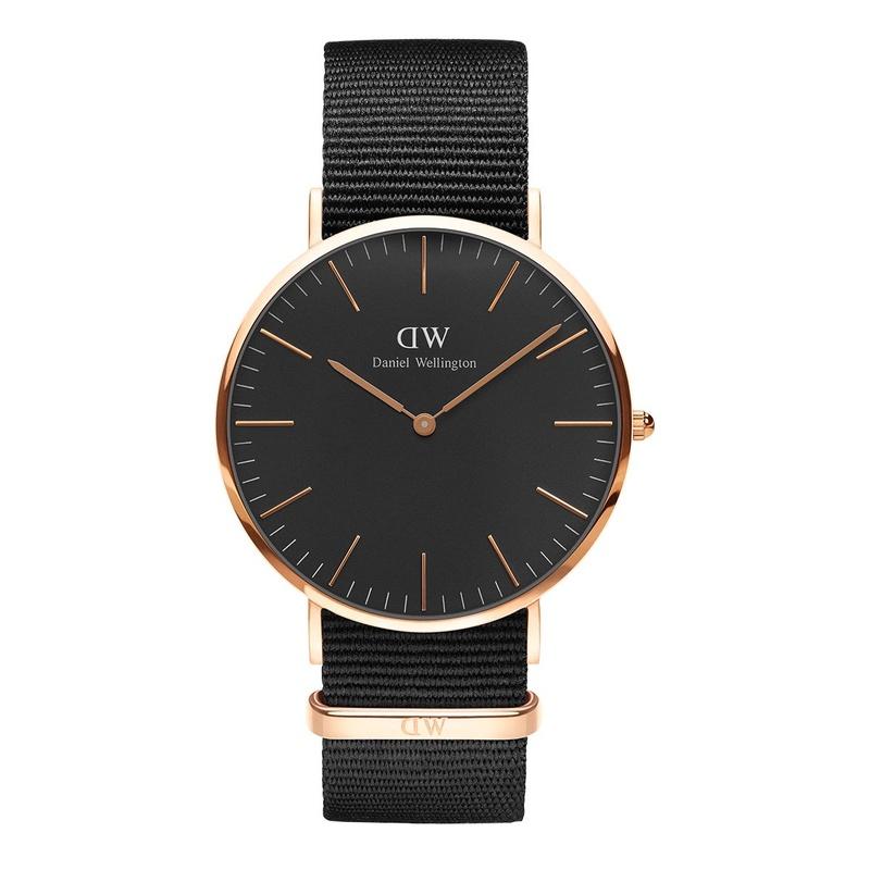 DANIEL WELLINGTON European and American Watches Watch Quartz Movement Nylon Strap Black Dial Men's Watch Men's Watch High-end Light Luxury DW00100148