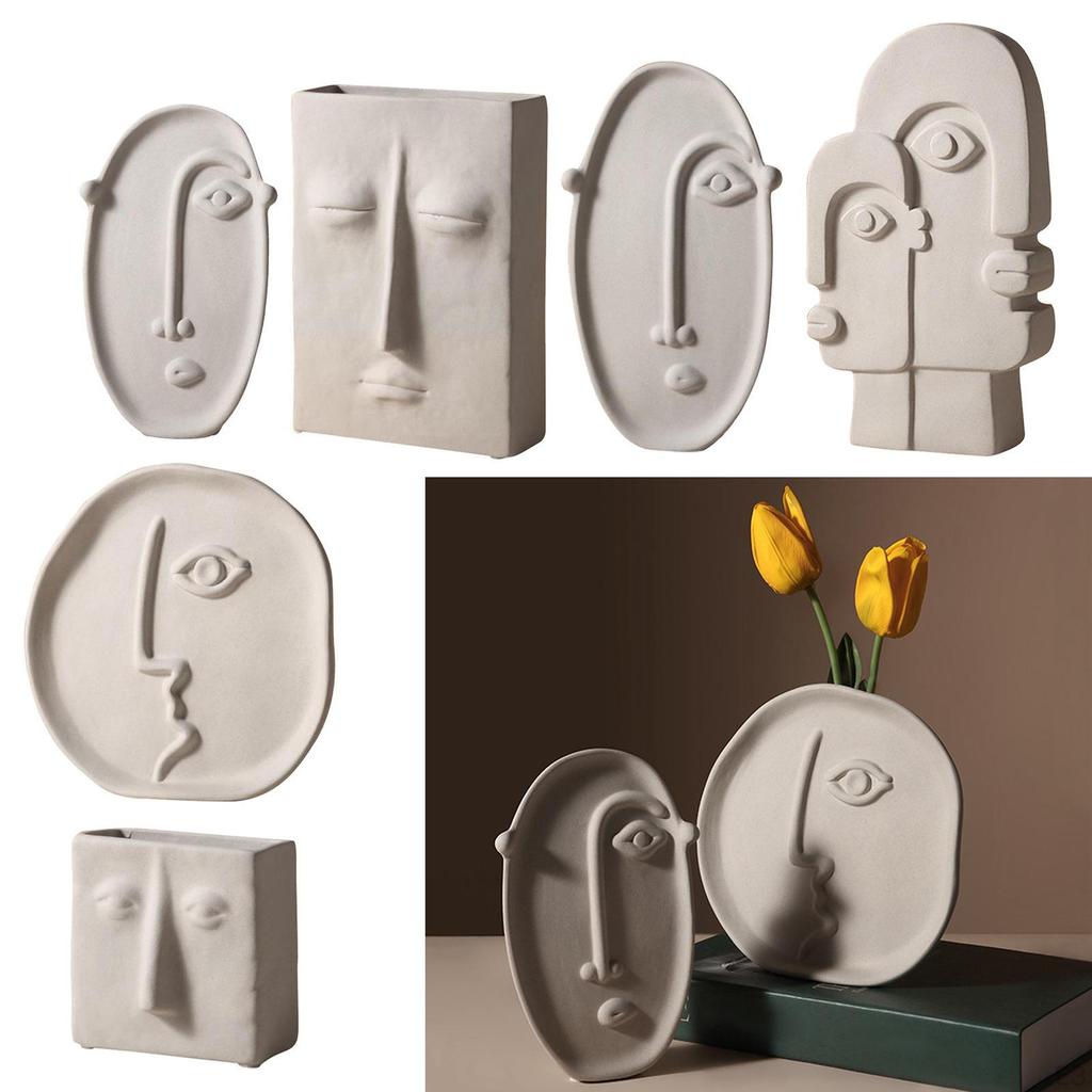Blumenvase, Keramik Menschlich Modern Dekorative Vase Arrangement für Zuhause Büro und