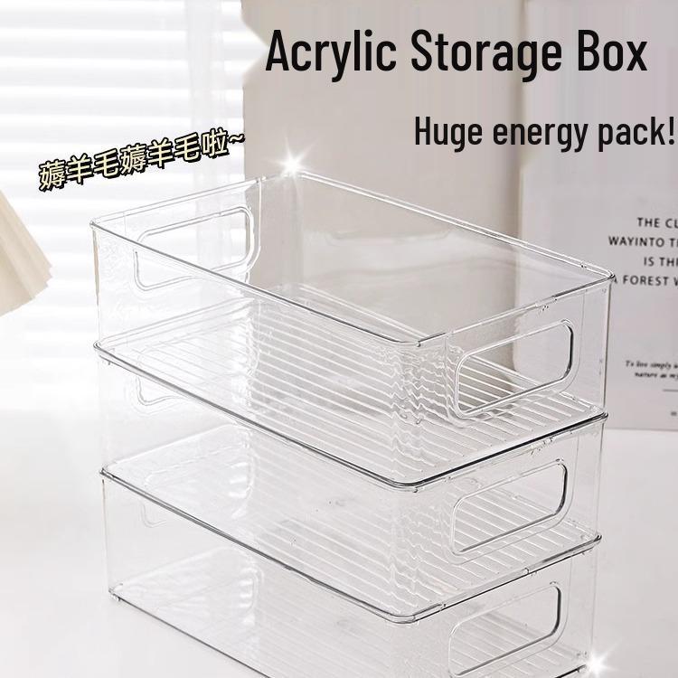Transparent Acrylic Cosmetic Storage Box for Desktop and Skincare Essentials