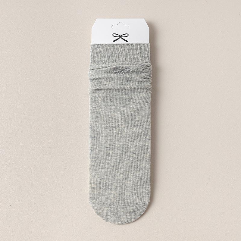 Damen Sommer Dünne Baumwolle Schleife Ballett Stil Knochenlose Röhrensocken