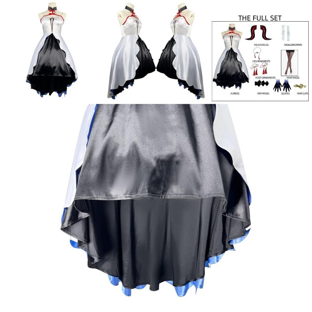 Elegant Genshin Impact Cosplay Costume For Concerts Stunning Ganyu Outfit Set With Wig And Shoes