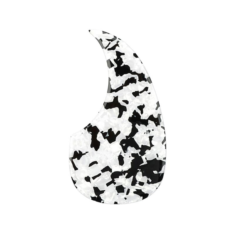 PVC Guitar Self Stick Thin Pickguard Professional Anti-Scratch Guard Plate Replacement Acoustic Guitar Scratch Plate 1 чёрный/белый
