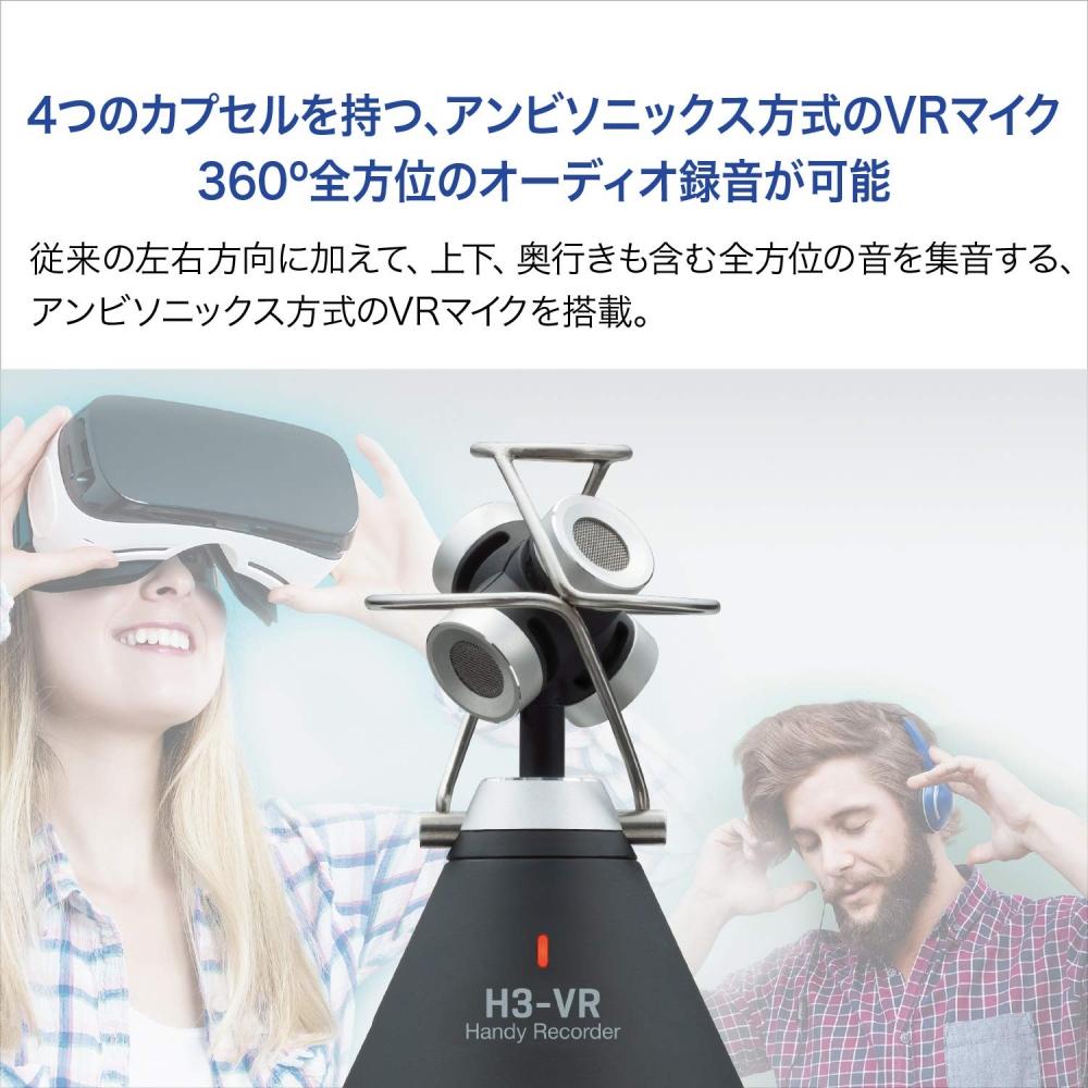 Zoom Zoom Handy Recorder Binaural VR Spatial Audio 360º Omnidirecional Gravação de Som WEB Conferência Microfone Videoconferência ASMR H3-VR