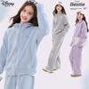 Girls' Casual Zipper Hooded Tracksuit Set
