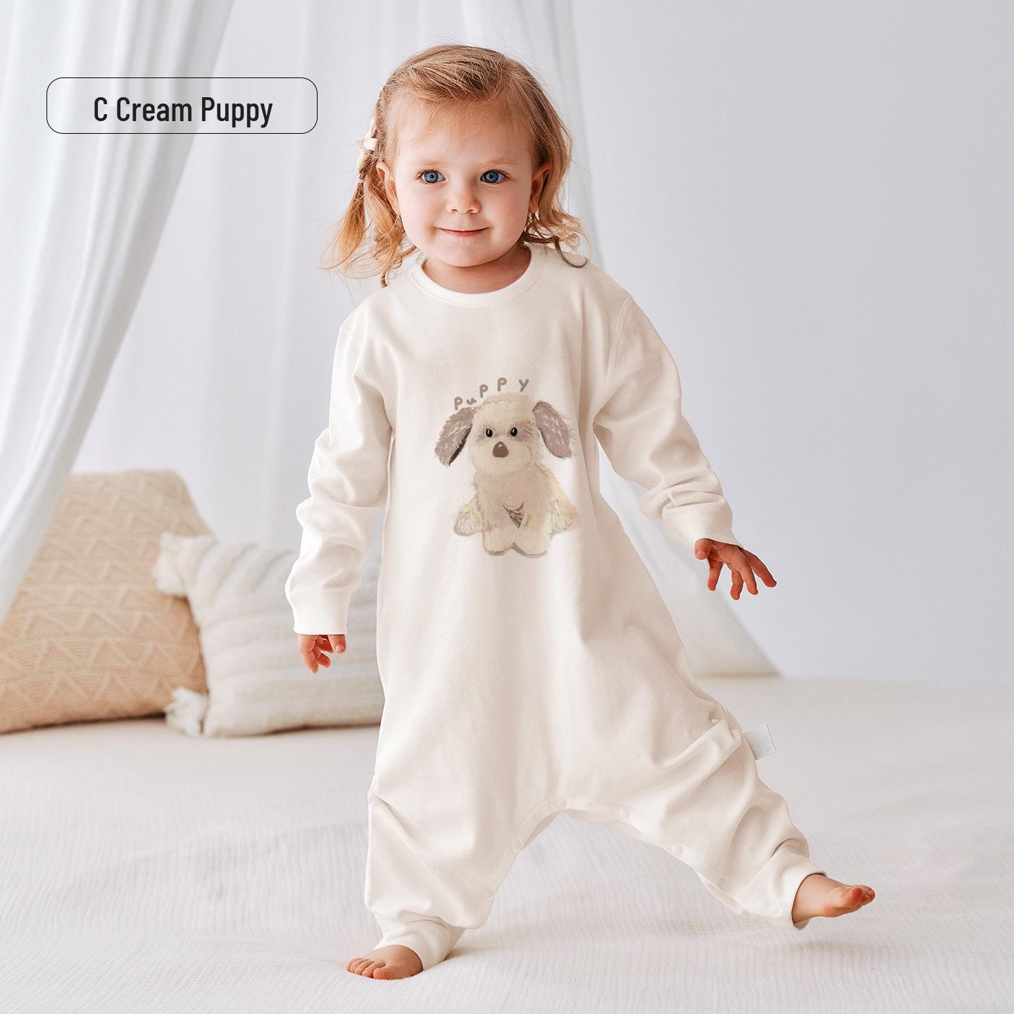 Youkesi Baby Footed Sleepsuit - Spring/Summer Anti-Kick Loungewear Onesie Height 80-90cm
