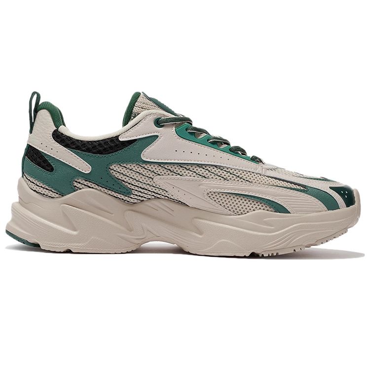 Li Ning Meteor Shock Absorbing Wear Resistant Low Top Sports Casual Shoes Men Sneakers Gray Green ARLS007-1