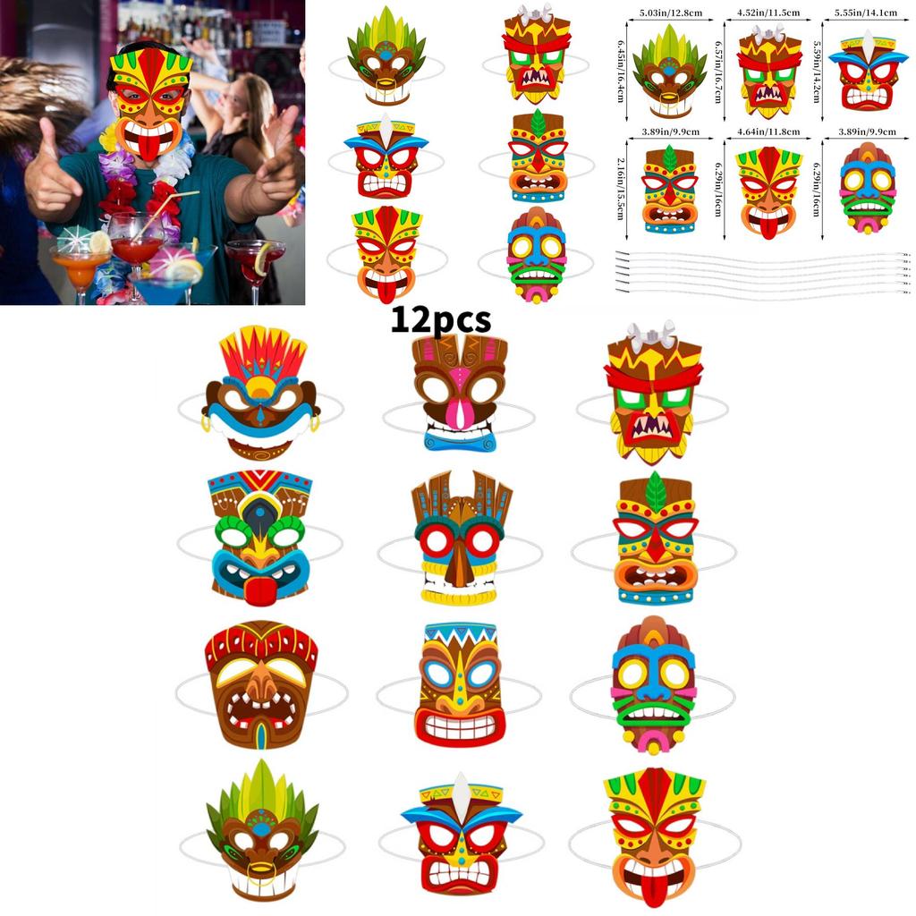 Summer Hawaii Costume Masks With Funny Design For Party Decorations And Role Play