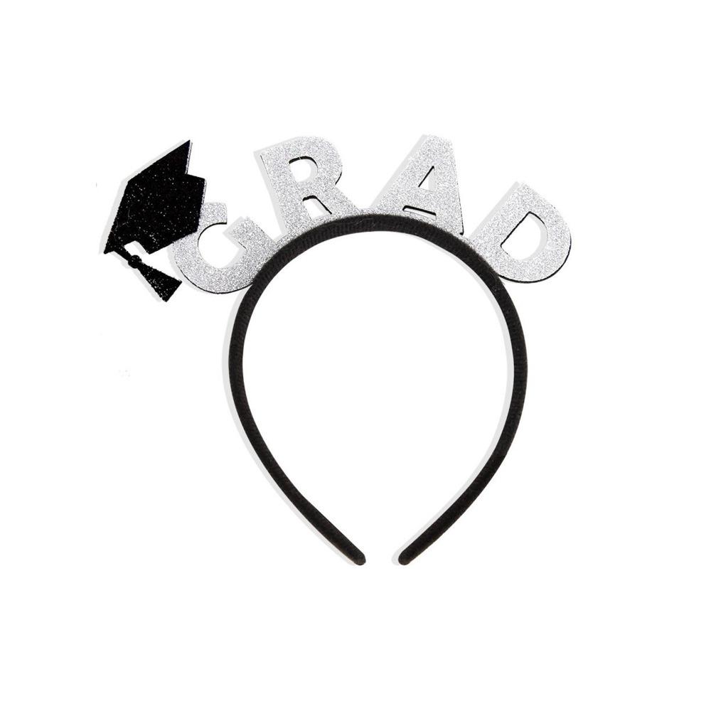 Shiny Graduation Headband Non-slip Doctor Hat Hair Hoop  University Graduation Style 5