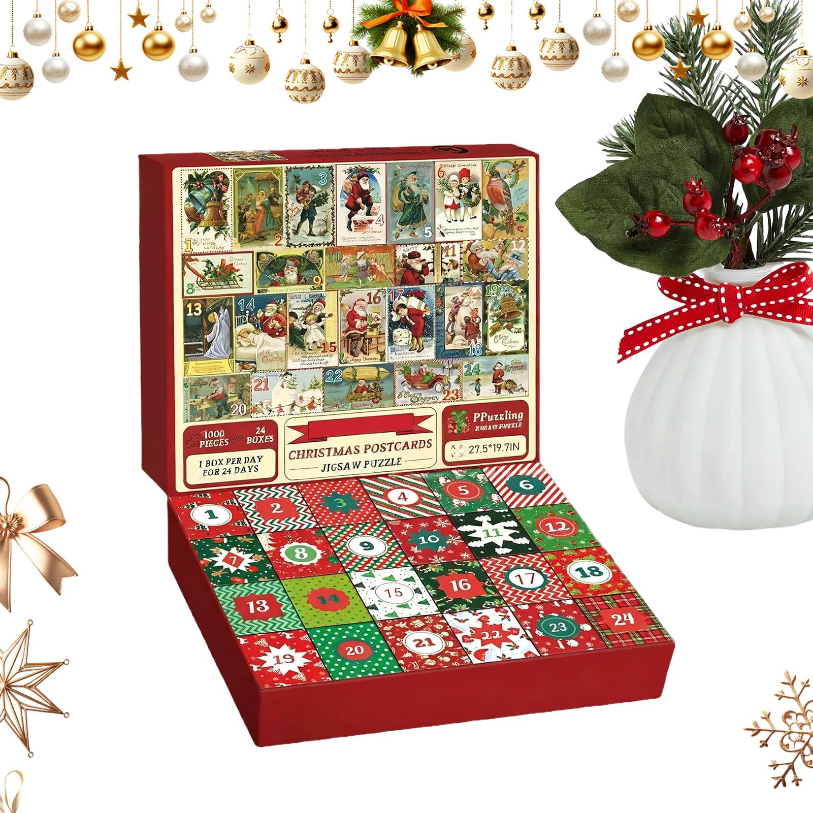 2025 Christmas Countdown Puzzle Calendar 24 Days Puzzles Countdown Calendar Christmas Family Games Jigsaw Countdown Calendar other