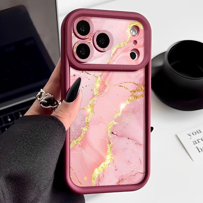 Colorful Marble Case For iPhone 17 Pro Max Case iPhone 16 15 14 13 Pro Max 11 17e 16e Shockproof Bumper Soft Silicone Phone Cover Cases