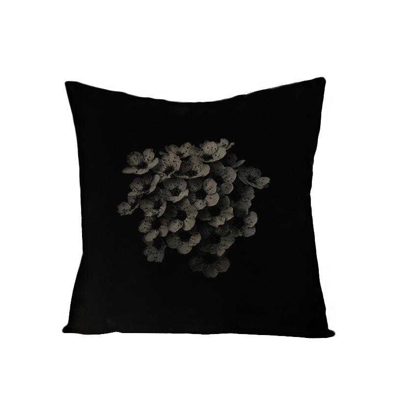 

Современная простая 3D наволочка с цветочным узором из полиэстера для дома, подушка в новокитайском стиле, диванная подушка, чехол для подушки в машину 45 * 45Cm (excluding pillow core)