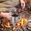 Aomiun Ultralight Titanium Cup Outdoor Portable 2PCS Cup Set 300ml 650ml Camping Picnic Water Cup