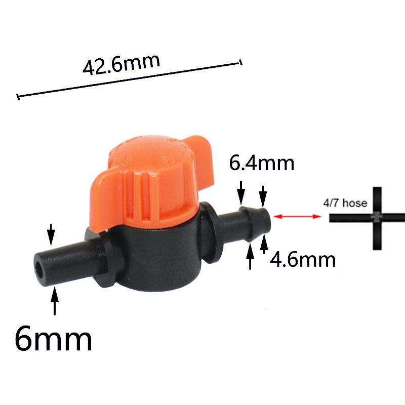 4/7mm 6mm Hose Water Valve Garden Auto Drip Irrigation Connector System 1/4" Mini Pipe Watering Barbed Switch Control Fittings