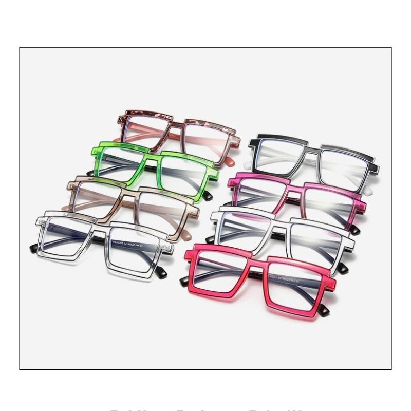 Vintage Luxury Brand Designer Punk Square TR90 Glasses Frame Women for Men Fashion Trendy Myopia Reading Pink Eyeglasses Frames