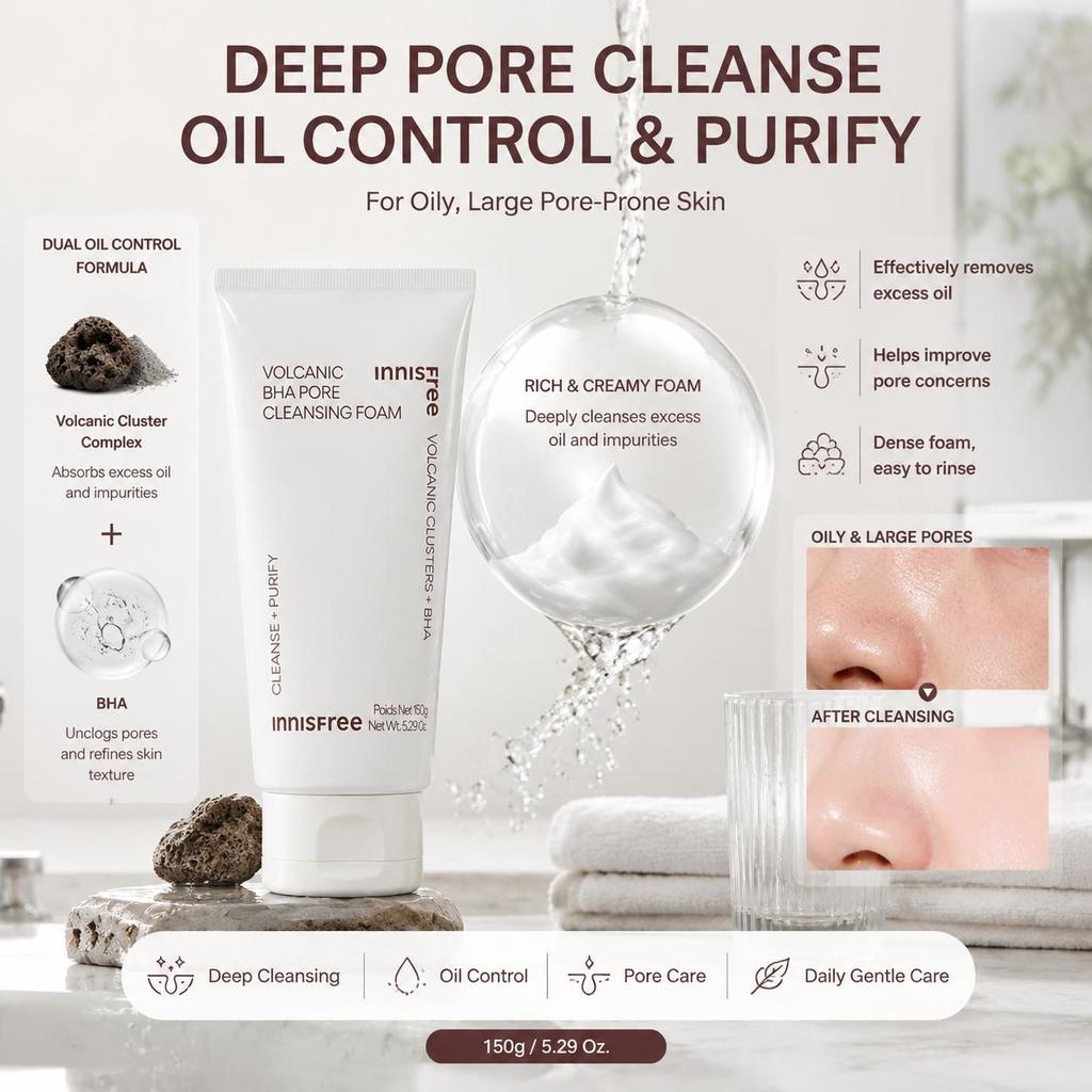 Innisfree Vulkanischer BHA-Porenreinigungsschaum 150 g