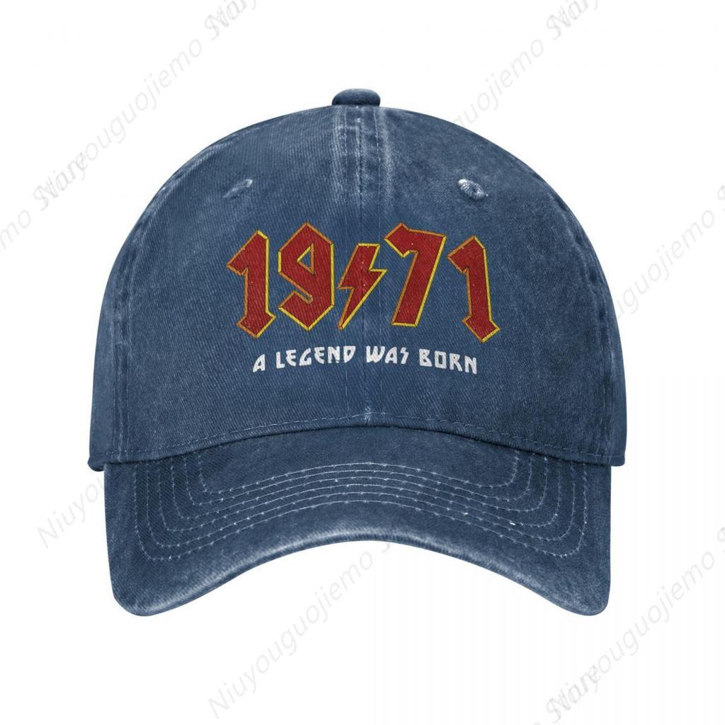 Vintage Retro Rock 1971 Baseball Caps Distressed Washed Sun Cap 50th Birthday 50 Years Old Born in 1971 Outdoor Hat