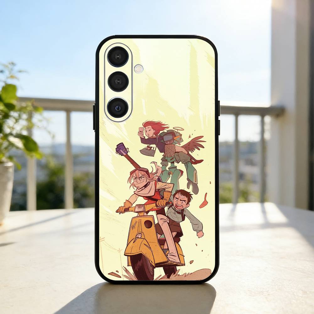P-Psychedelic F-FLCL  Phone Case For Samsung  A73,A21s,A22,A31,A32,A52,A53,A71,A80,Soft Black Shell