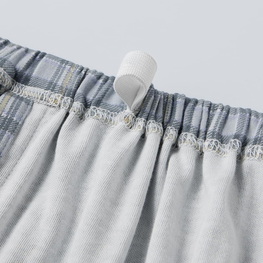 Gunze Long Sleeve and Pants Smooth PT Men's Pajamas, (Front Opening), 100% Cotton,