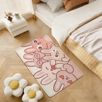 Cute Cartoon Animal Rabbit Cat Pigs Hogar Bedside Rug Kitchen Bath Floor Mat Hallway Balcony Carpet Entrance Doormat Decor Home