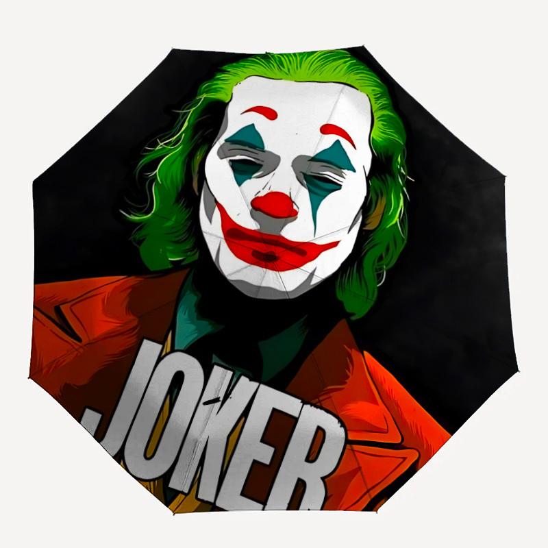 

1pc Joker Clown Automatic Folding Umbrella - Compact 8-Rib Design, Durable Plastic & Iron, Lightweight for Outdoor Daily Use22064