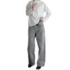 Y2K American retro TRINITE leopard print jeans hip hop street straight wide leg pants vibe style loose casual