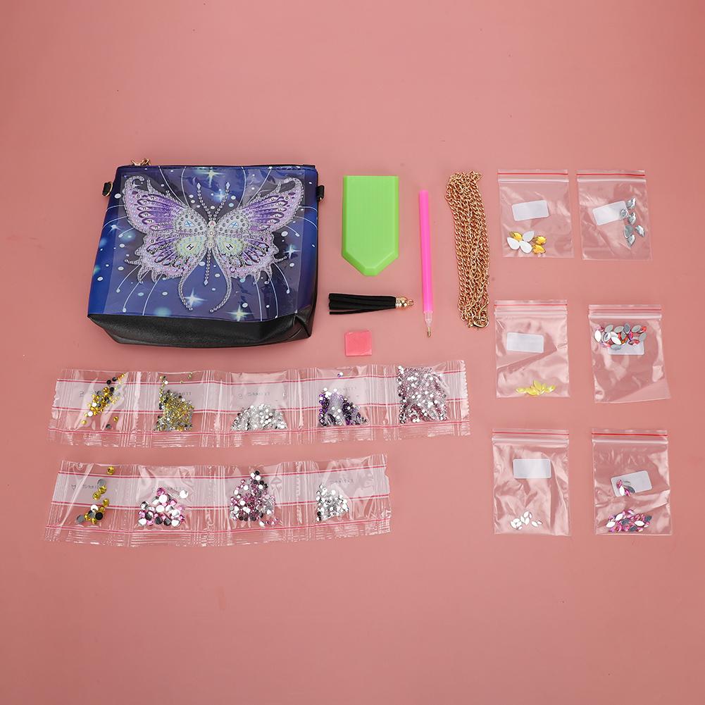 Dámská řetízková taška přes rameno Speciálně tvarovaná Diamantová malba Kosmetický organizér DIY Řemeslné dárky