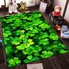 Green Clover Pattern Rug Non-slip rug suitable for living room and bedroom sofas.
