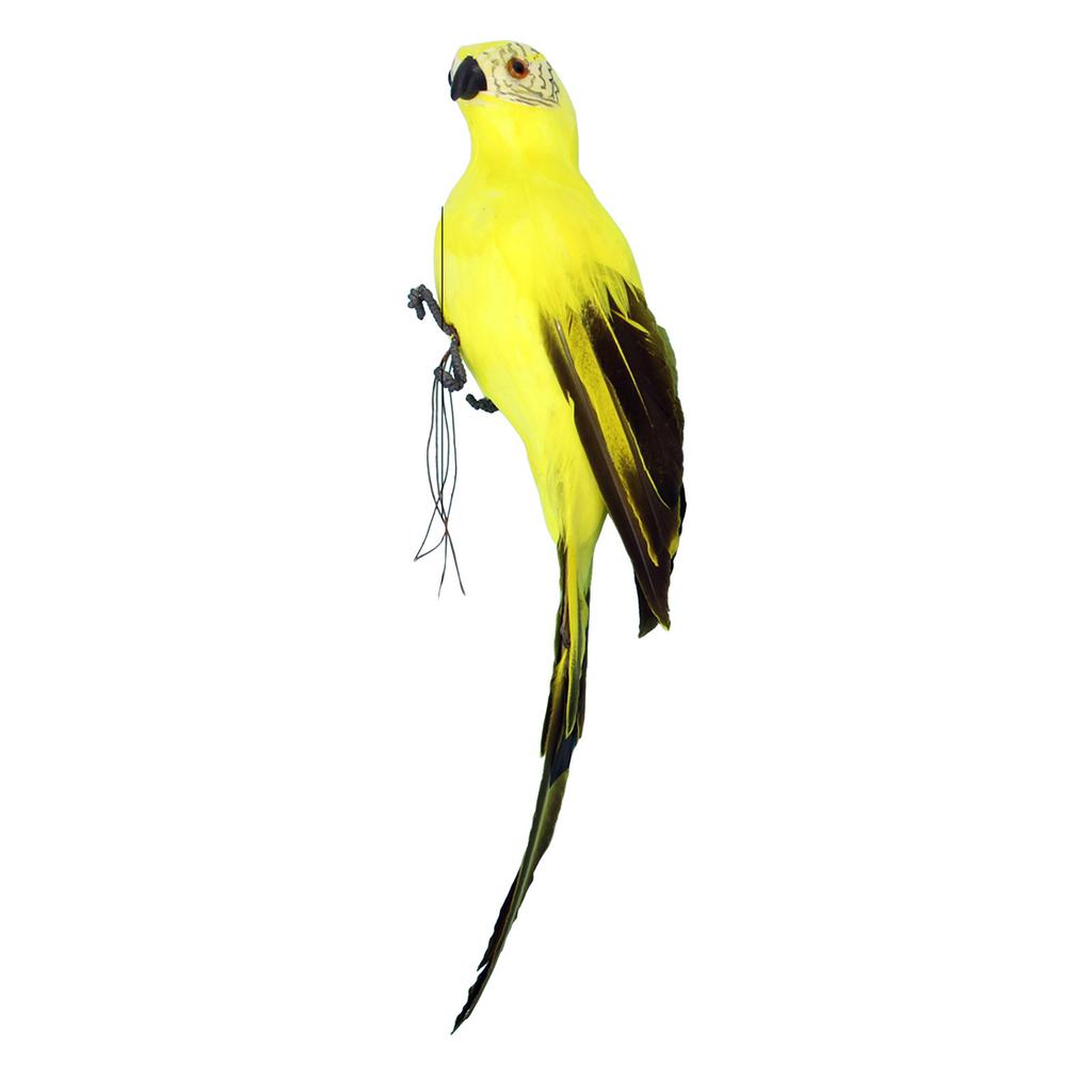 Colorful Parrots Birds Model Outdoor Home Garden Tree Decor Window Garden Decoration Bird Foam Feather Gnomes Garden Statue