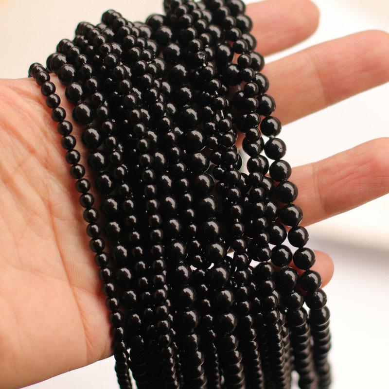 Black Agate Shell Pearl Beads 4-6mm for DIY Jewelry Making