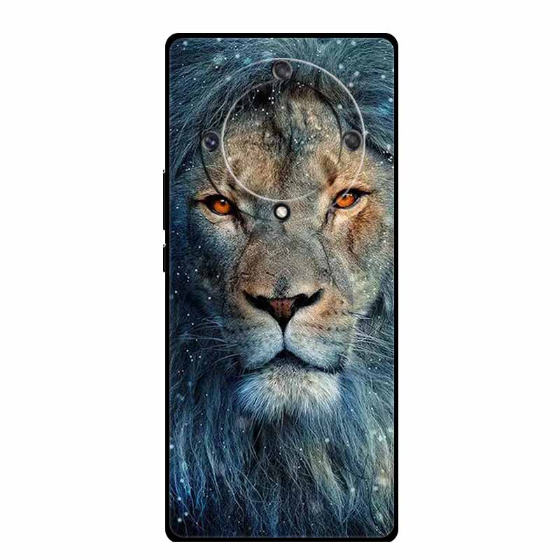 

For Honor Magic 5 Lite Case Wolf Lion Tiger Cat Black Silicone Soft Phone Case For Honor X9a Magic 5 Lite Back Cover Case Coque Honor Magic 5 Lite