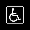 Handicap Handi Cap Sticker Wheelchair Disabled Window Parking Decal Window Bumper Decal Sticker Suitable for Cars, Trucks 5inch White 2PCs