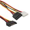 15Pin SATA Male IDE Molex Female To 4Pin + 15Pin SATA Female Power