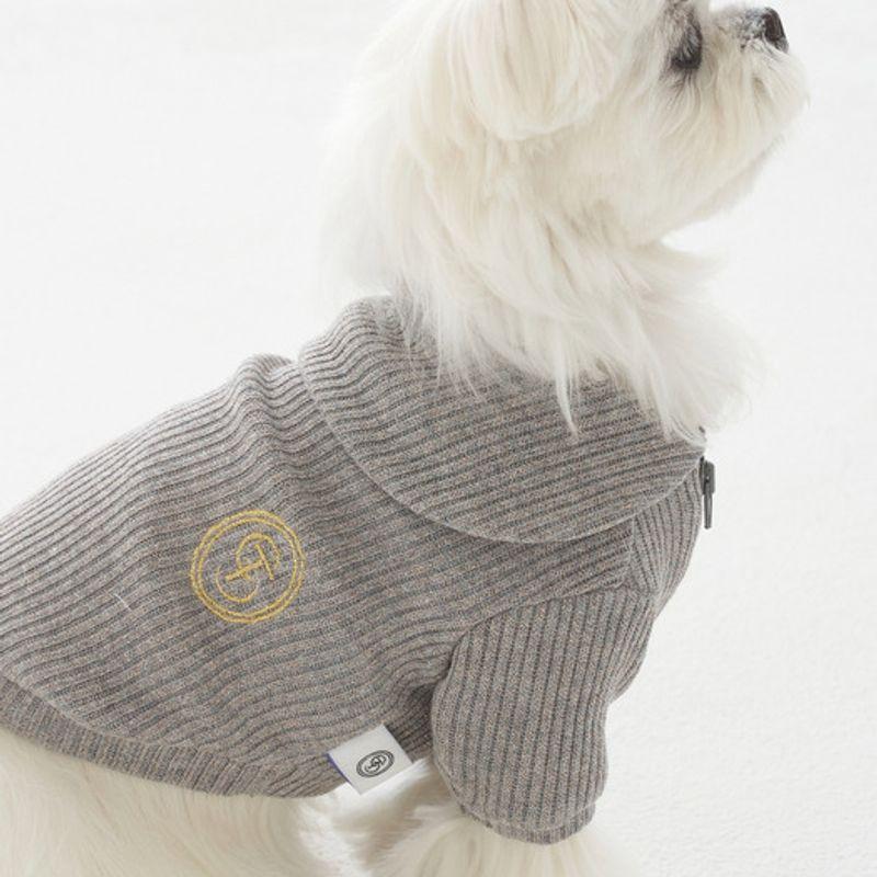 CROOKTHECHIHUAHUA Twinkle Matrosenkragen Strick - Ruhiges Grau