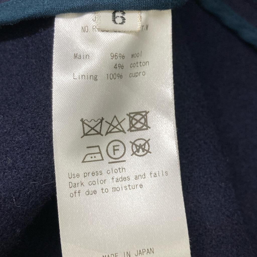 J&MDavidson Navy R183-094-WOCT Wool Cotton Long Coat coat 6 NavyUsed