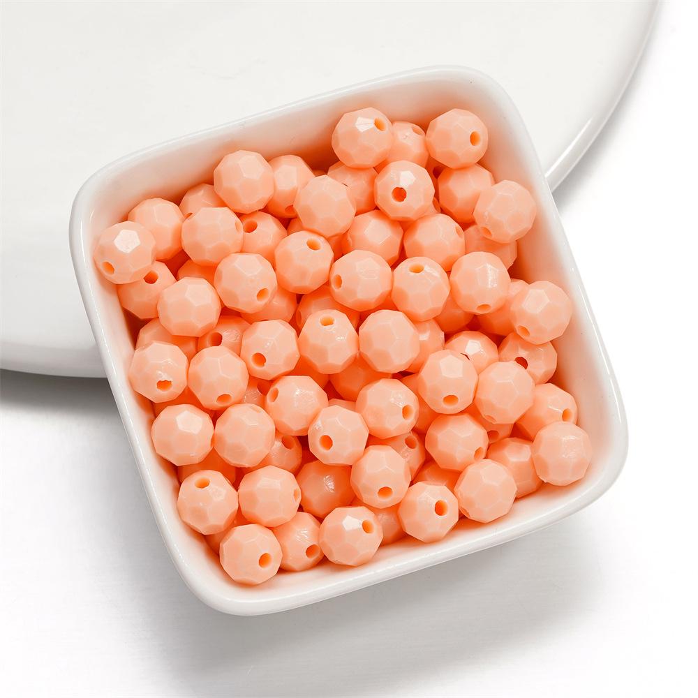 Acrylic Faceted Round Ball Beads for DIY Children's Bracelets and Necklaces