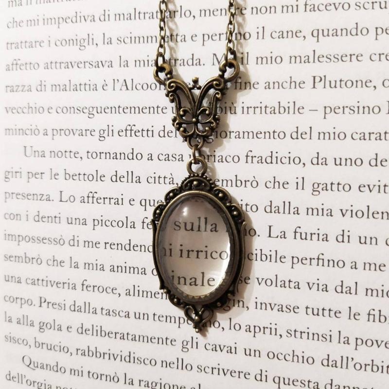 Monocle Glasses Loupe Magnifier Necklace with Long Chain Reading Aid for Library Reading Magnify Necklace Jewelry Decor