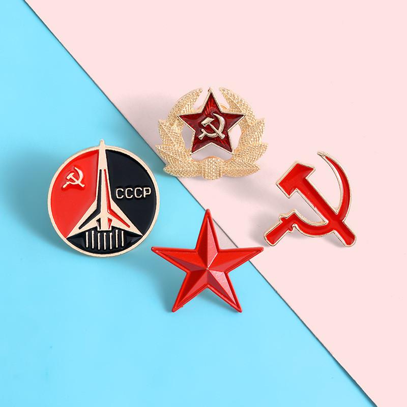 Star Unique Fivepointed Scythe Pin Made From Durable Alloy With Vibrant Enamel Finish