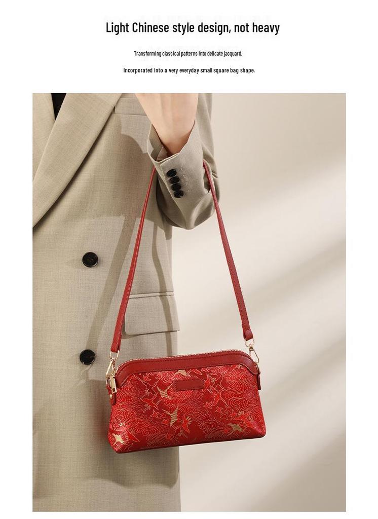 2026 New Style Red Bridal Wedding Crossbody Bag: Elegant Chinese Design for Ceremonies & Daily Use
