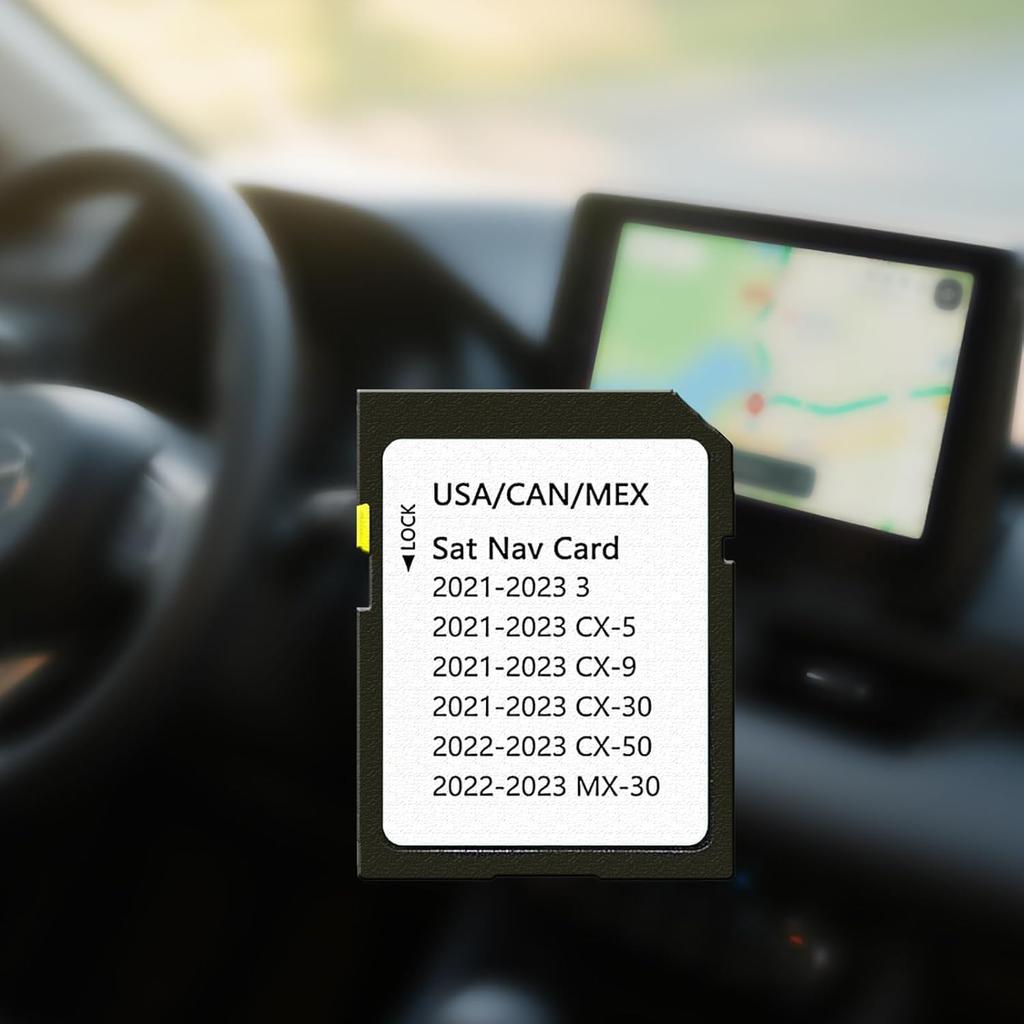 Upgraded Nav SD Card for Mazda 3/CX-5/CX-9/CX-30/CX-50/MX-30 (2025-2025) with Lifetime USA/CAN/MEX Maps, Plug & Play TD2K66EZ1B