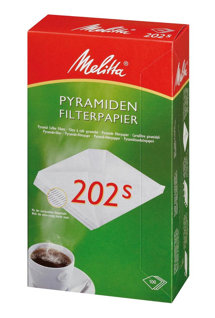 Melitta Pyramid Filter Paper, 100 Sheets, PA202S