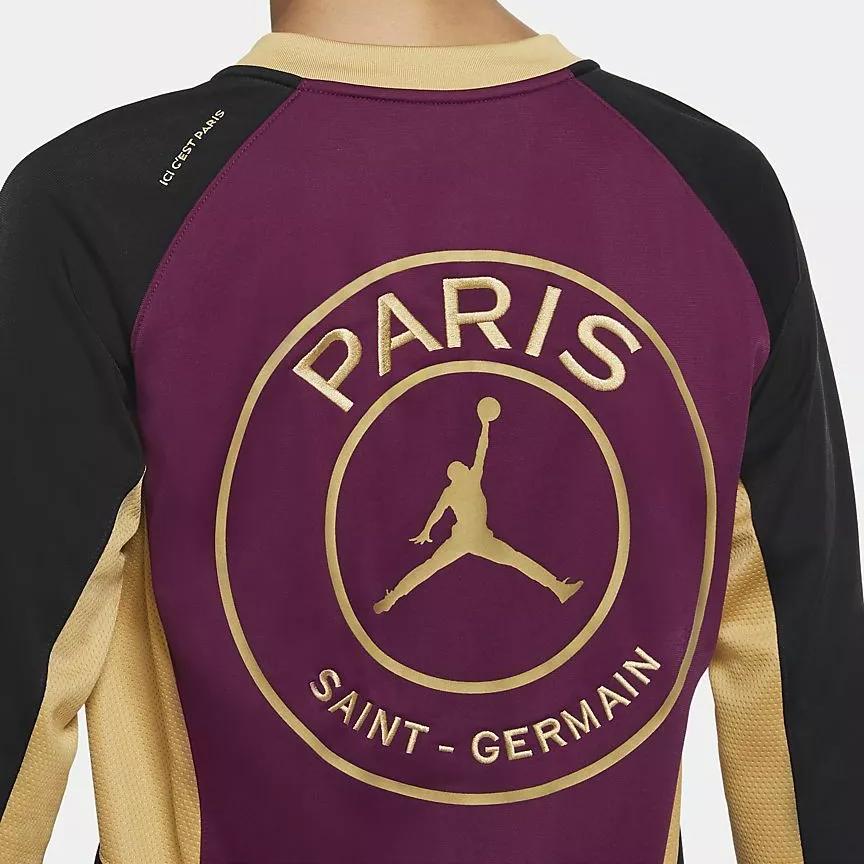 Jordan Color Block Casual Round Neck Pullover Long Sleeve Dress Women Dresses Purple CW3924-610