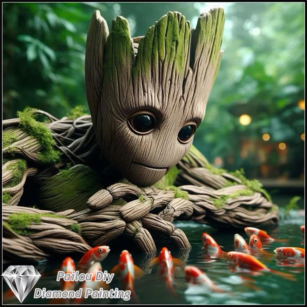 

Disney Classic Character Groot 5D Diamond Painting Full Embroidery Art Gem Sticker Handmade DIY Large Painting Supplies Round 30x30cm