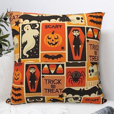 Halloween-Thema Kissenbezug Quadratischer Kissenbezug Kissenbezug Kawaii Grafik-Kissenbezüge für Hochzeitsfeier Heimdekoration