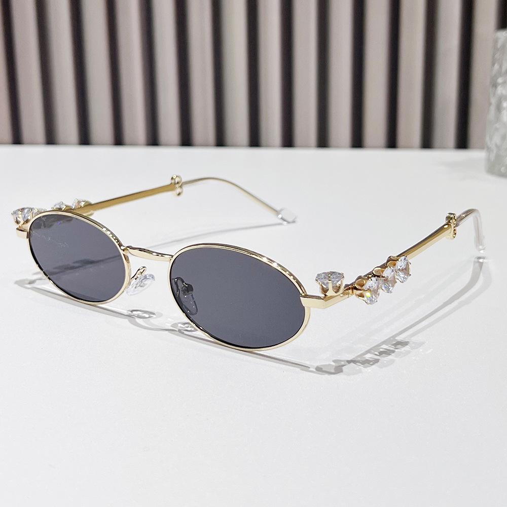 JYL TS Sunglasses INS Diamond Ellipse Unisex/S020 B-7531 пастельные голубой