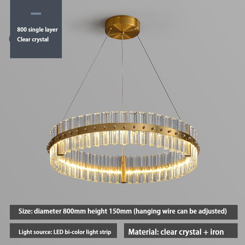 Modern LED Chandeliers for Living Room Ring Crystal Light Chandelier Dining Room Cristal Hanging Lamp Lustre Luminaires Fixtures